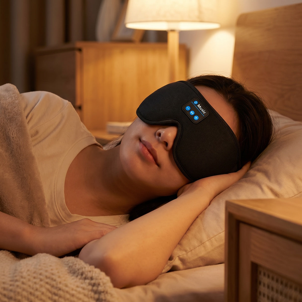3D Bluetooth sleep mask with built-in wireless audio
