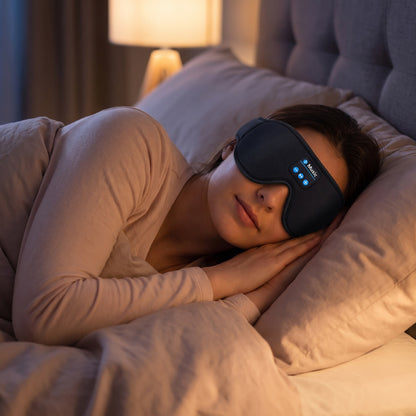 3D Bluetooth Sleep Mask – Blackout Sleep + Wireless Audio